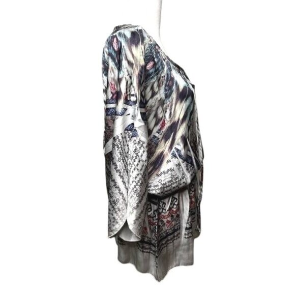 Mandee Boho Chic Printed Tunic Lightweight Flowy Design Top Large - Picture 9 of 10